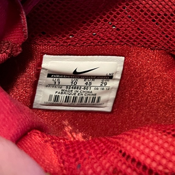 Vintage 2012 Men’s Nike Hyperdunk TB Mid Gym Red/Wht SZ 11 Authentic Hyperfuse - Picture 7 of 9